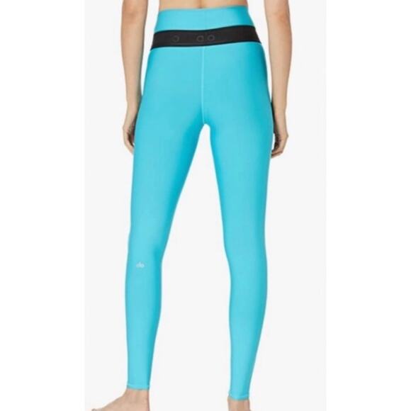 Alo High Waist Fitness Leggings Bright Aqua Size XXS - Picture 2 of 3